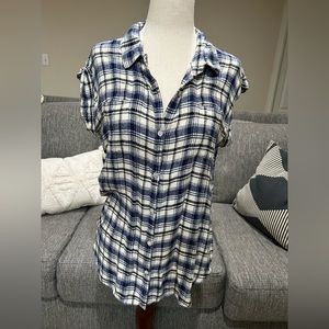 Saks Fifth Ave Short Sleeve Flannel